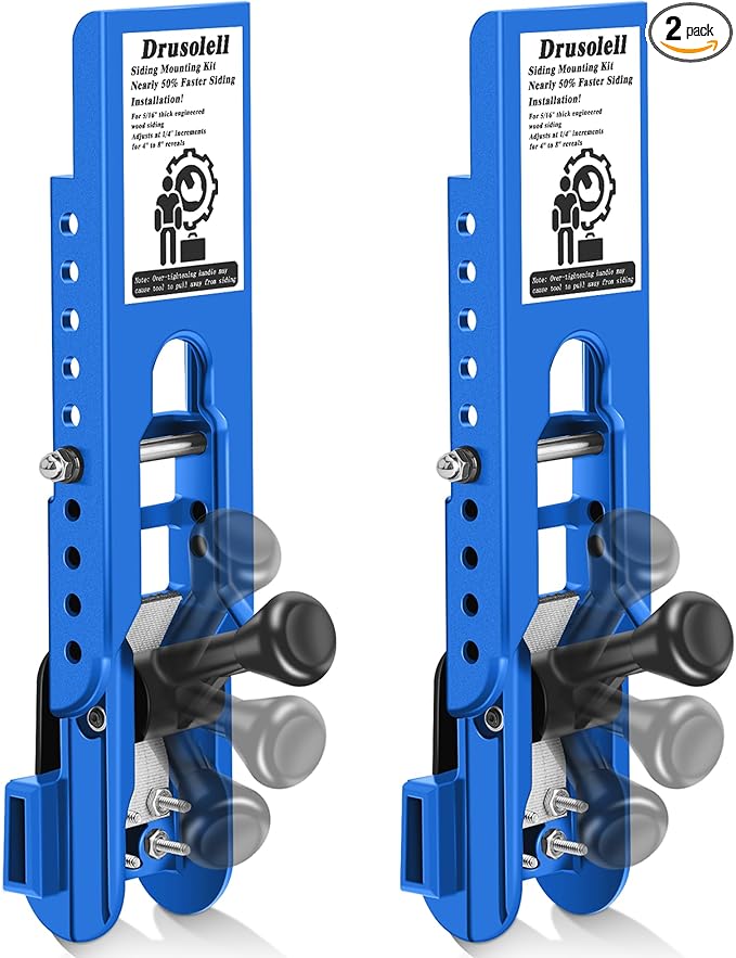Siding Tools - Compatible with 5/16-Inch Fiber Cement & Lap Siding, Installation Kit with Adjustable Reveals (Blue)