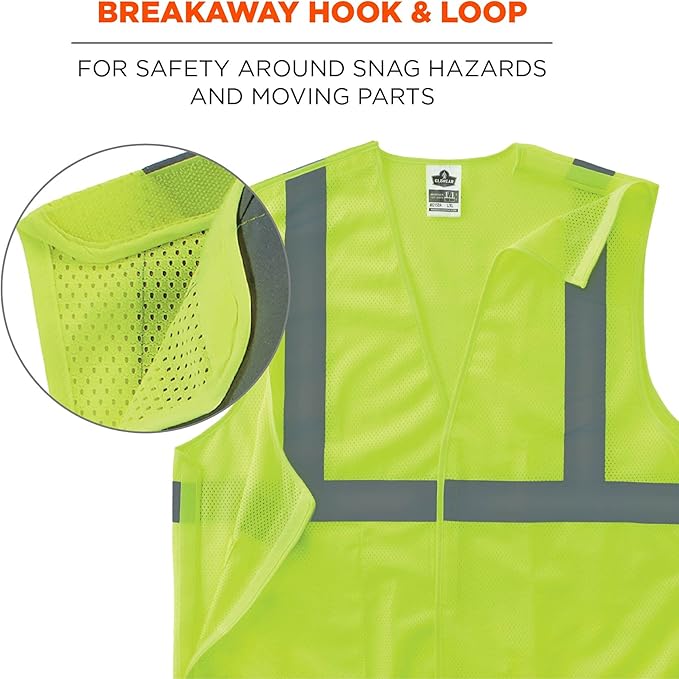 Ergodyne GloWear ANSI High Visibility Orange Breakaway Reflective Safety Vest