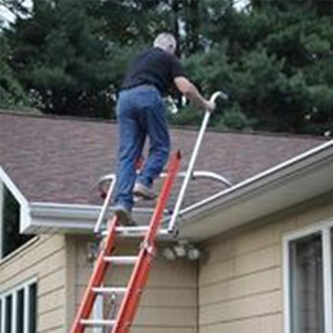 Safety Rails and Standoff for Ladder Extension - Stabilizer for Fall Protection