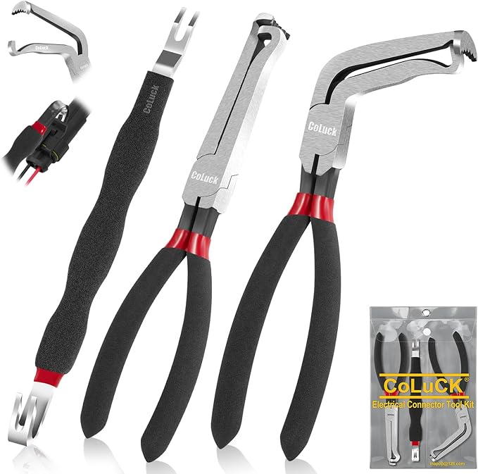 3Pcs Electrical Disconnect Pliers, Upgrade Electrical Connector Pliers, Automotive Electrical Connector Removal Tool, Automotive Electrical Terminal Connector Separator Removal Tool for Cars