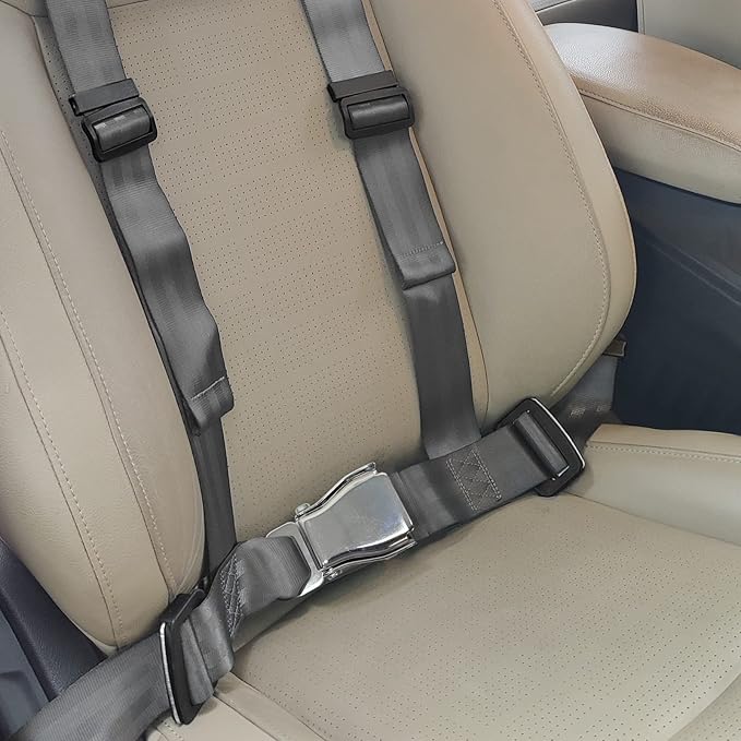 Yakitoko Universal 4 point Safety Harness Set 2" Fits Go Kart,UTV,ATV,Racing Gray