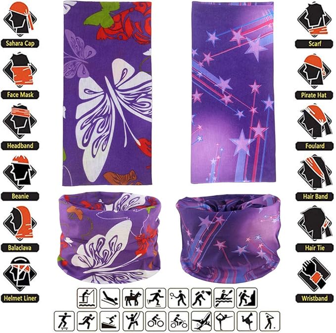 Neck Gaiter Masks Tube Scarf,Seamless Bandanas Buffs Gators,Ourdoor Face Mask Face Covering Multi Headwear