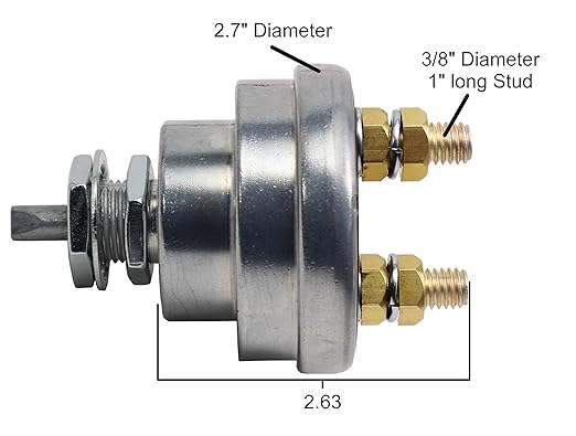 Fastronix 3/8" 2 Post (SPST) 180/1000 Amp High Current Battery Disconnect Switch