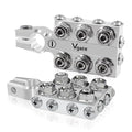 Vgate 16-Way Lead Acid Battery AGM Post Terminal Ends, Distribution Block Bus Bar, 8AWG up to 4/0(XL) AWG Gauge, Positive & Negative for SAE/DIN/EN Tapered Top Post