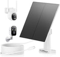 5W Solar Panel for Security Camera Wireless Outdoor - Compatible with ZUMIMALL& TIEJUS Solar Security Cameras X2//F5/MW3/W3K/PG1/PW1 or Other Solar Outdoor Camera, 10 ft Type C Cable