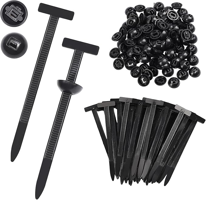 300 PCS Plastic Universal Cable Tie Buckle Heavy Duty Self-Locking Zip Ties Holder New Multifunctional Cable Tie Buckle for Car Daily Repair for Car Fender Trunk Repair