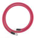 2 AWG Gauge Premium Battery Cables, Made in The USA, Positive or Negative, Red or Black, Replacement Battery Cables for Car, Truck, RV, Solar (12ft - 3/8" Lugs, Red)