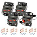 300Amp Circuit Breaker DC 12V-48V for Marine Boat Trolling Motor Automotive RV Trailer Car Solar System Battery Disconnect with Manual Reset Switch, IP67 Waterproof (Pack of 4)