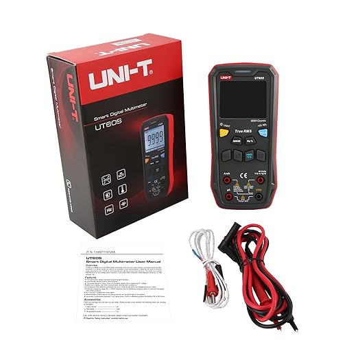 UNI-T Digital Multimeter Smart,UT60S True RMS,9999 Counts 1000V AC DC Voltmeter Ammeter Capacitor Temperature,Fully Automatic Anti-Burn Intelligent Multimeter Tester