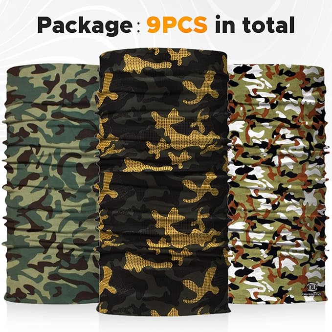 JOEYOUNG Headwear, Bandana, Neck Gaiter Head Wrap Headband Balaclava Magic Scarf