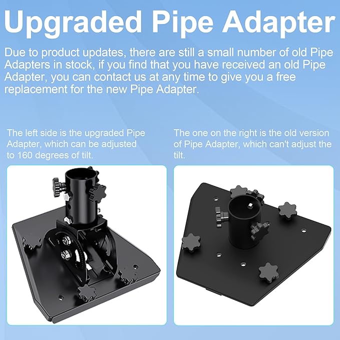 Star link Heavy Duty Pivot Roof Mount, 160 Degree Tilt for Better Signal, Compatible with Star link Gen 3 Dish