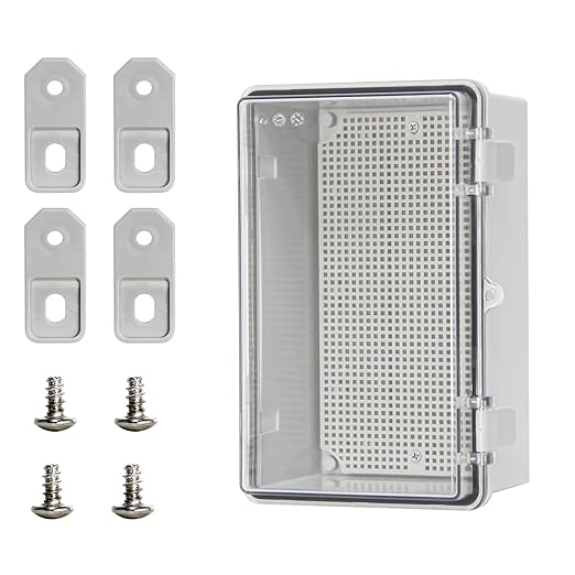 Outdoor Junction Electrical Box ABS Plastic Weatherproof Electrical Enclosure Box Clear(10.2"x6.2"x5.1")