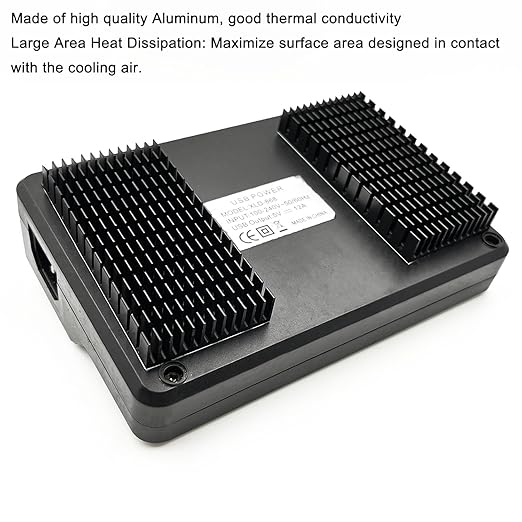 2Pcs 40mm Heatsink 80 x 40 x 11mm/ 3.15 x 1.57 x 0.44 inche Aluminum Heat Sink Radiator Cooler with Thermal Conductive Adhesive Tape/Pad Cooling Fin for Cooler Electronics CPU Led, Black