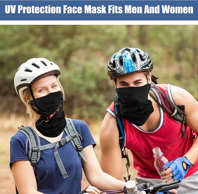 Sun UV Protection Face Mask Cooling Neck Gaiter Reusable Balaclava Bandana Scarf