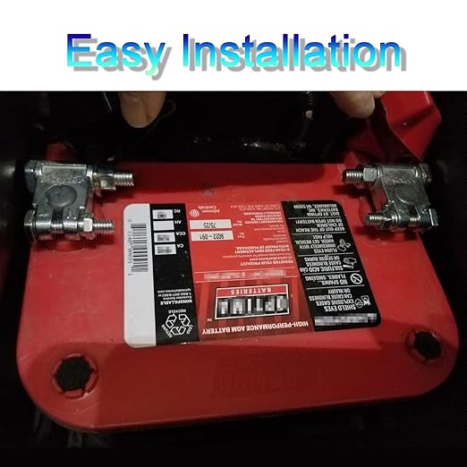 Battery Terminals,Anti-Corrosion Battery Terminal Connectors,Quick Release Military Battery Terminal,Heavy Duty Battery Terminal Set for Marine Car Boat RV and Vehicles (1 Pair)