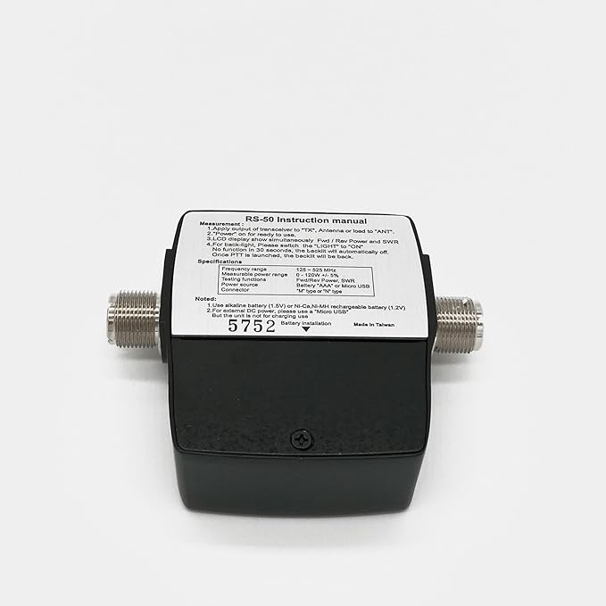 Youmei RS-50 Digital SWR/Watt Meter VHF/UHF 125-525MHz 120W for Two-Way Radio