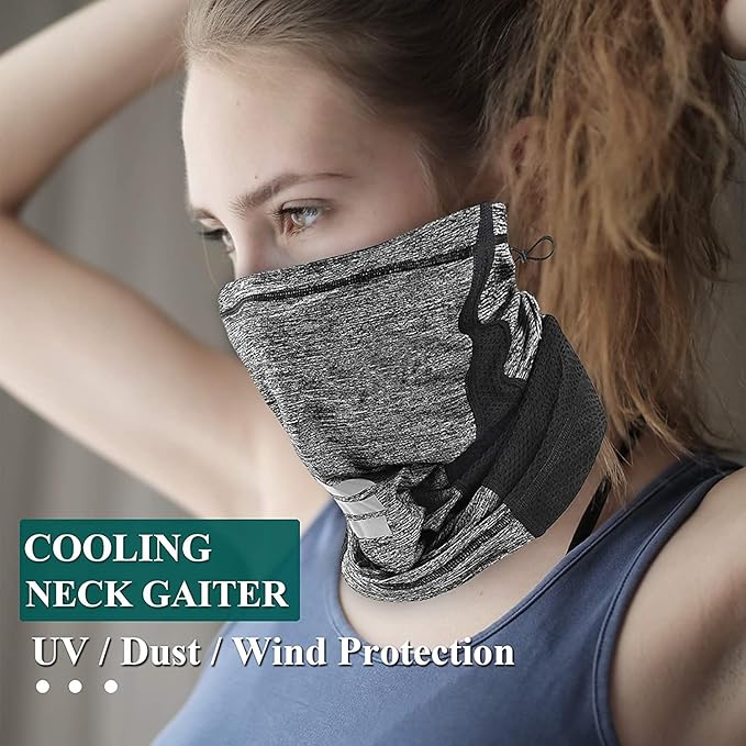 UV Protection Neck Gaiter, Adjustable Cooling Neck Gaiter for Men and Women