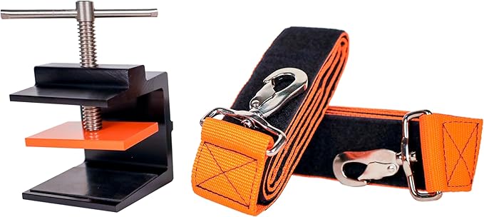 Guardian 10808 Ladder Stability Anchor | Includes Two 4 Foot Straps | OSHA Compliant | Aluminum | Black