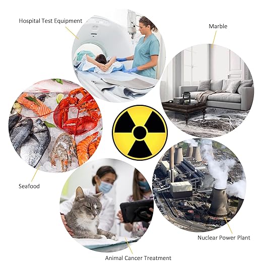 Nuclear Radiation Meter Geiger Counter, BTMETER Radioactive Detector Detect Beta Gamma X-Ray CPM Level w/Alarm, Handheld Radiation Dosimeter LCD Display BT-886A