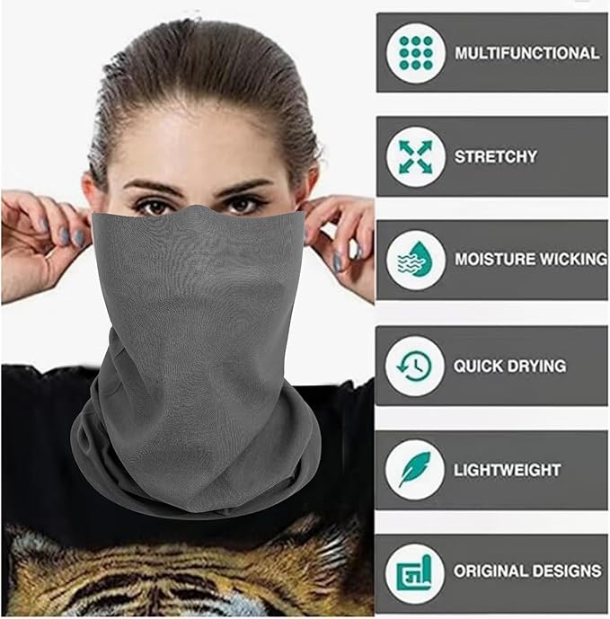Neck Gaiter Masks Tube Scarf,Seamless Bandanas Buffs Gators,Ourdoor Face Mask Face Covering Multi Headwear