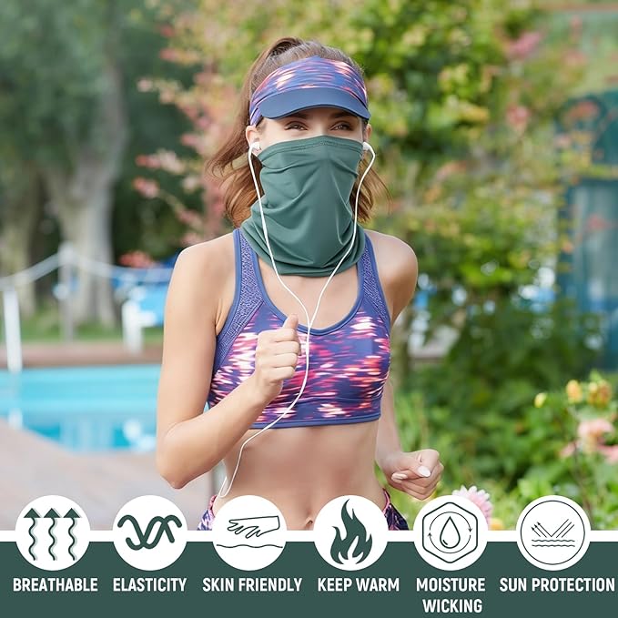 40 Pcs Neck Gaiter Bulk Summer Face Mask UV Protection Face Cover Scarf Balaclava Bandana for Men Women Sports Running