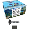 10 x 1 Charcoal - Low Profile Star Head Roofing Screws - HI-LO Thread - Metal to Wood - T25 Torx Drive Head - EPDM Washer. 10 X 250 Bags - 2,500 Screws