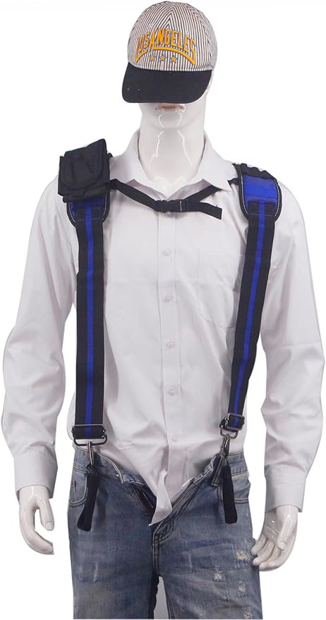 Cedriany Tool Belt Suspenders for Work Belt Suspenders Heavy Duty Padded with Attachment Loops for Men