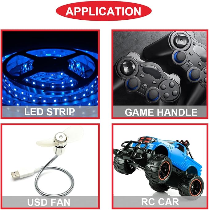 5 Pcs 4 AA Battery Holder, USB Female Socket, 4 x 1.5V AA Battery Box Holder with Cover (Batteries are not Included), ON/Off Switch, Screw,for Arduino RC LED Strip