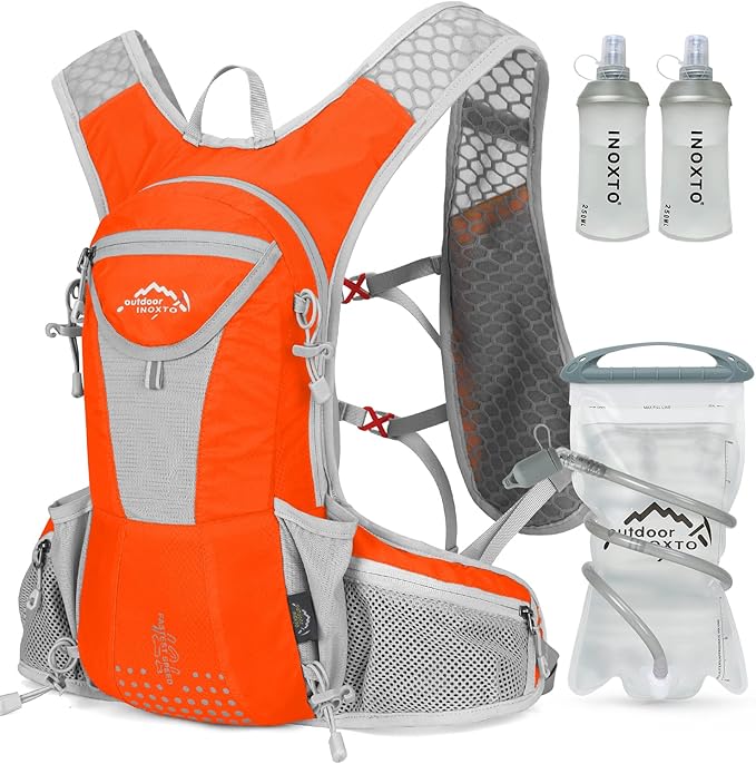 IX INOXTO Hydration Pack Backpack, Lightweight Water Backpack with 2L Hydration Bladder Daypack for Men Women,Running Hydration Vest for Trail Running Hiking Cycling Race Climbing