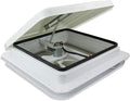 14" RV trailer Roof vent complete 12 volt FAN w/white lid and interior garnish