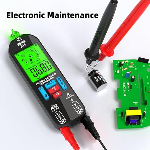 BSIDE Smart Digital Multimeter Tester Rechargeable Electrical Voltmeter Capacitance Diode Continuity Resistance Live Check AC DC Voltage Tester