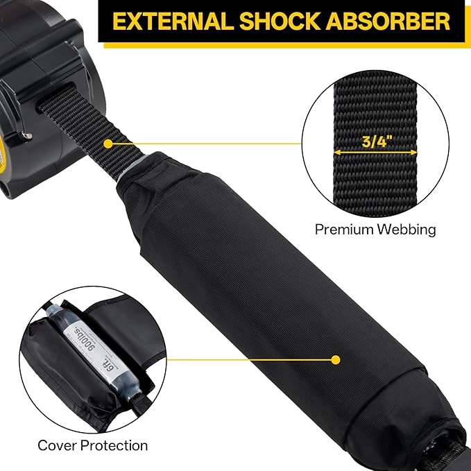 TRSMIMA Retractable Lanyard Fall Protection: 6FT Webbing Self Retracting SRL Fall Arrest for Safety Harness Construction Workers