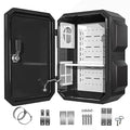 Outdoor Electrical Box, Cold-Rolled Steel Plate, Aluminum Alloy Back Beam, One-Piece Ventilation Design, IP65 Waterproof, Wall/Pole Mounted (15.7" x 12" x 8")