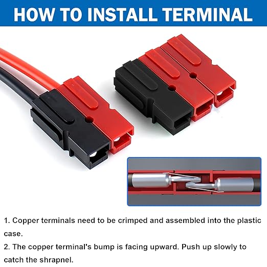 Tnisesm 100Pcs 15/30/45Amp Power Connectors, AWG10-20 Quick Disconnect Connect Battery Connector Modular Power Connectors Sets
