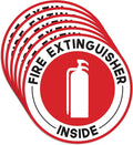 | Fire Extinguisher Inside Sticker (6 Pack), Size 2.75" – Strong Adhesive, Durable, Weatherproof Fire Extinguisher Stickers and Decals – Perfect Safety Signage for Businesses