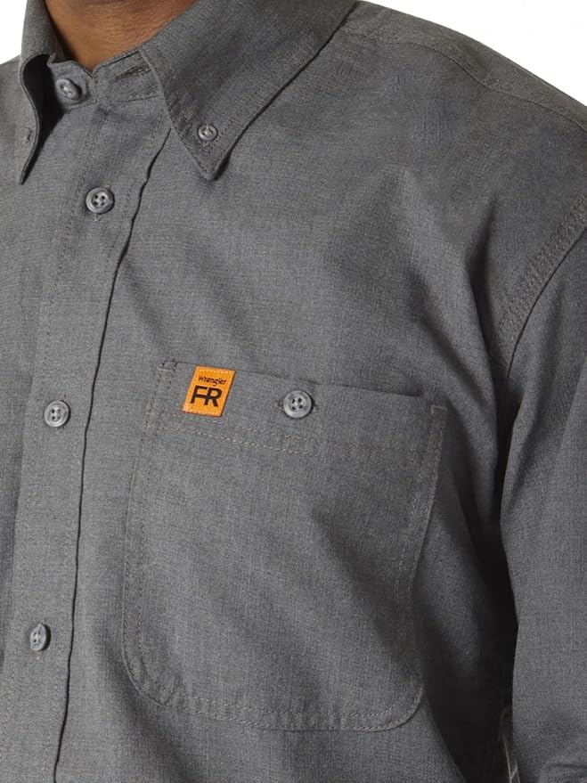 Wrangler Riggs Workwear Men's FR Flame Resistant Two Pocket Work Shirt