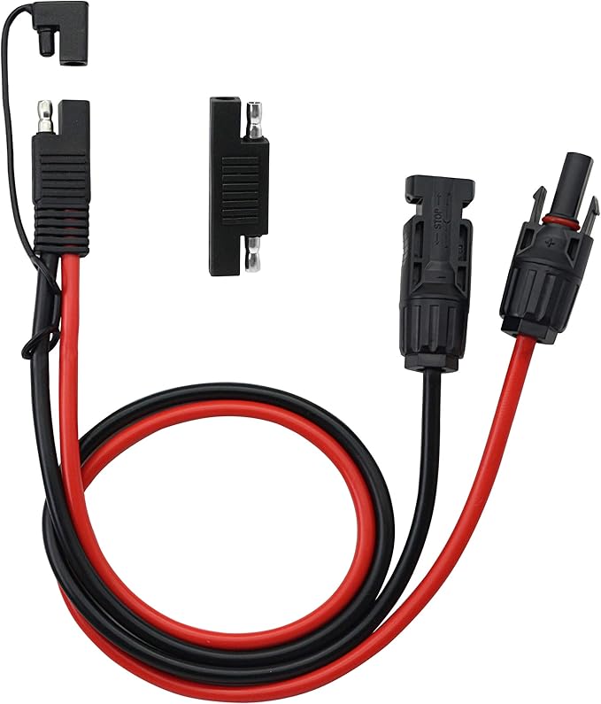 CERRXIAN 50cm 10AWG SAE to Male & Female Adapter 10AWG Cable with SAE Conector for RV Panel Solar