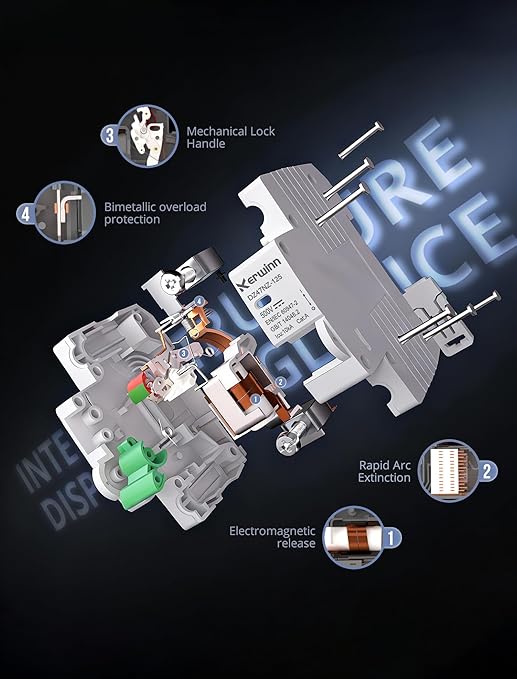 Miniature Circuit Breaker 500V DC Circuit Breaker 2Pole 125Amp din Rail Breaker DIN Rail Mount for Marine Power Systems,Solar photovoltaic Systems(C125A)