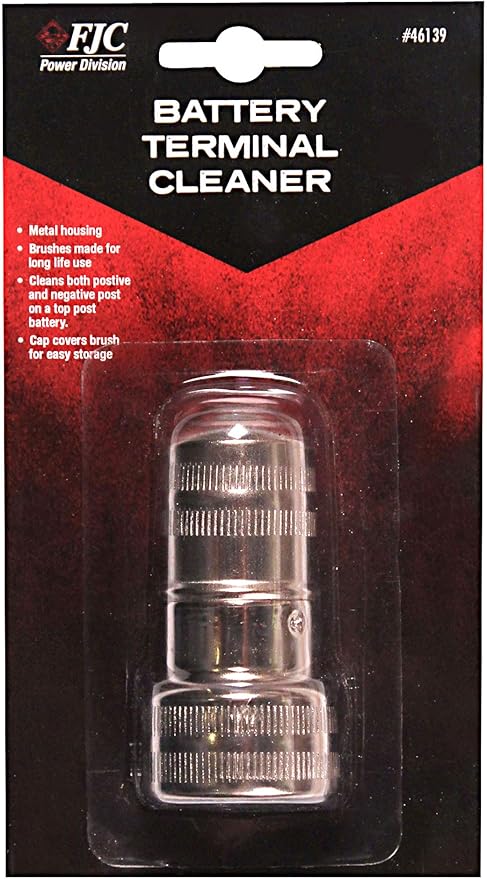 FJC 46139 Metal Battery Terminal Cleaner with Brush