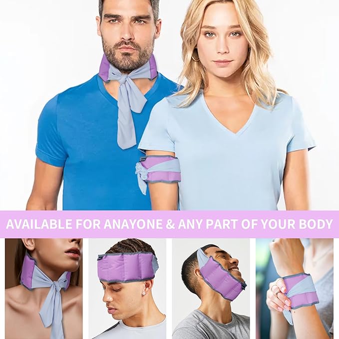Ice Cooling Vest Neck Cooler for Hot Weather, Reusable Ice Pack Vest with Adjustable Straps, Cold Ice Jacket for Men & Women