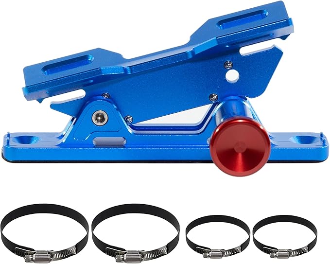 Quick Release Car Fire Extinguisher Mount – Blue Adjustable Aluminum Roll Bar Bracket Compatible with Jeep Wrangler (TJ/JK/JL/JKU), UTVs (Polaris RZR, Ranger, Can-Am X3), Trucks & Off-Road Vehicles