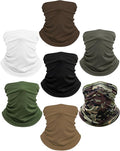 Xeoxarel Neck Gaiter, 7 Pack Cooling UV Protection, Bandana Face Mask Scarf for Men and Women
