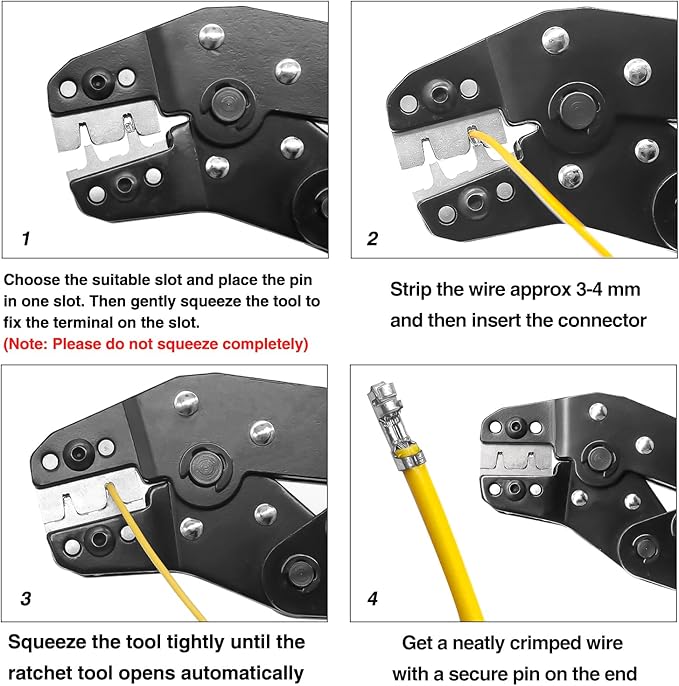 Taiss Dupont Crimping Tool Kit Ratcheting Wire Crimper with 2.54mm 600PCS Dupont Connectors and 560PCS JST XH Connectors,Dupont Crimper,JST Crimper(0.08-0.5mm² 28-20AWG)