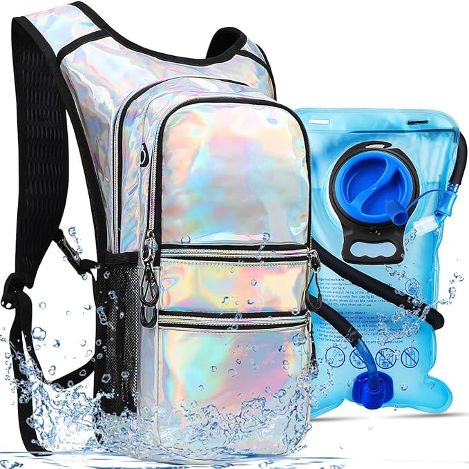 Hydration Pack, Water Backpack with 3L Hydration Bladder Lightweight Insulation, Festival Essential, Rave Hydration Backpack, Hydropack Backpack for Rave, Hiking, Biking, Festival Gear
