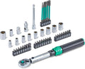 1/4" Bike Torque Wrench Set 45-Piece, 1-25 Nm, ±3% Accuracy - Fine 72-Tooth Head, Multi-Bit Drive Set, Sockets - Portable Bicycle Repair Tool Kit for Road/Mountain Bike, MTB, Cycling Maintenance