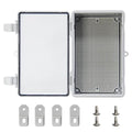 Waterproof Electrical Junction Box, Outdoor Electrical Box Waterproof ABS Plastic Project Enclosure Suitable for Marine Vessels, Garages, and Solar Panel Installations Clear 10.2"x6.2"x5.1"
