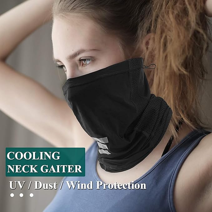 UV Protection Neck Gaiter, Adjustable Cooling Neck Gaiter for Men and Women