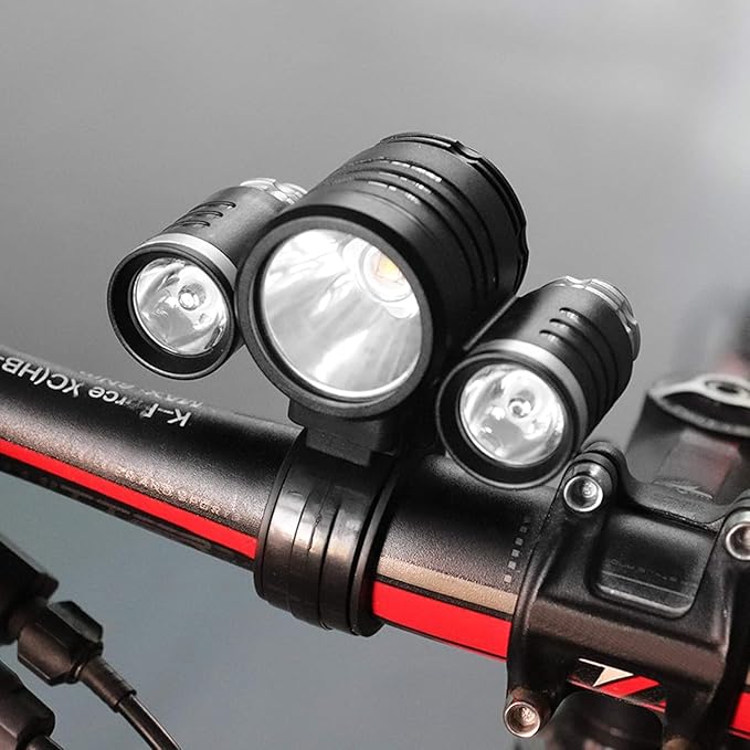 BORUIT LED Rechargeable Headlamp with Red and White Light,Super Bright Battery Powered 3 Modes Waterproof Head Lamps with Bike Clip for Hunting Fishing Camping Hiking