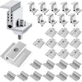 LANIAKEA 28PCS Solar Panel End Clamps 35-50 mm Adjustable End Panel Clamps Aluminum Solar Mid Clam for Metal Roof, Tin Roof, Flat Roof, Solar Panel PV Mounting System