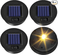 2025 Upgraded 4 Pack Solar Light Replacement Tops Parts(3.15in) for Outdoor Hanging Waterproof Solar Lanterns